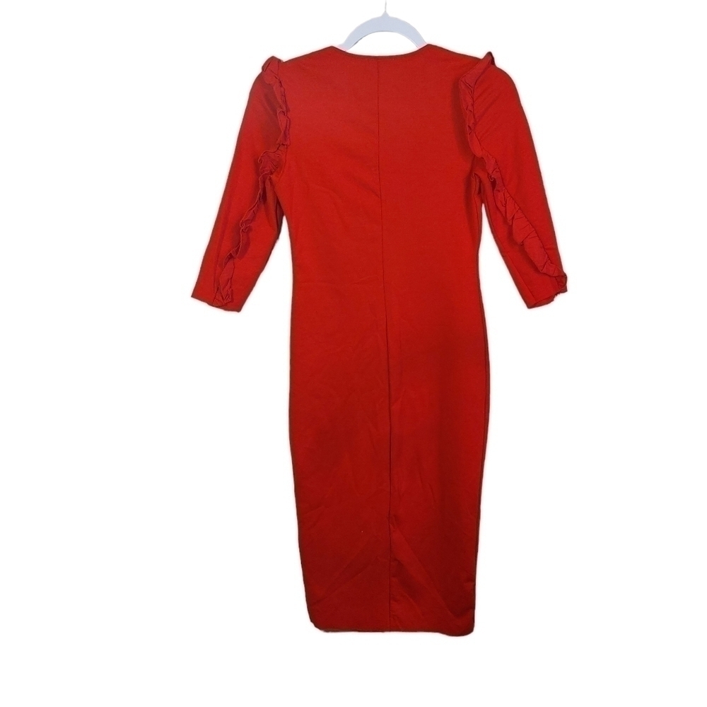 ZARA LADIES LONG SLEEVE BODYCON DRESS- S - Picture 4 of 6